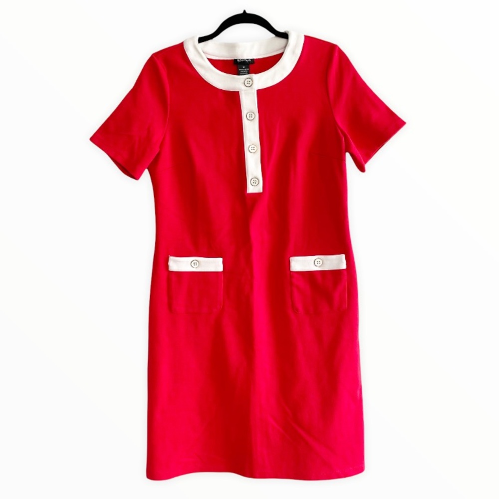 Vintage Spense Red Retro Dress Size 10 - Picture 1 of 7